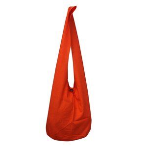Brand Plain Cotton Yaam Monks Shoulder Bag, Medium, Orange :[